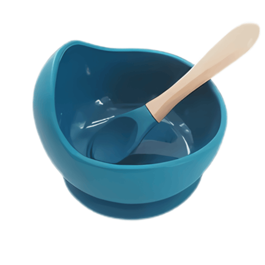 Silicone bowl and spoon set - Large - The Teething Co