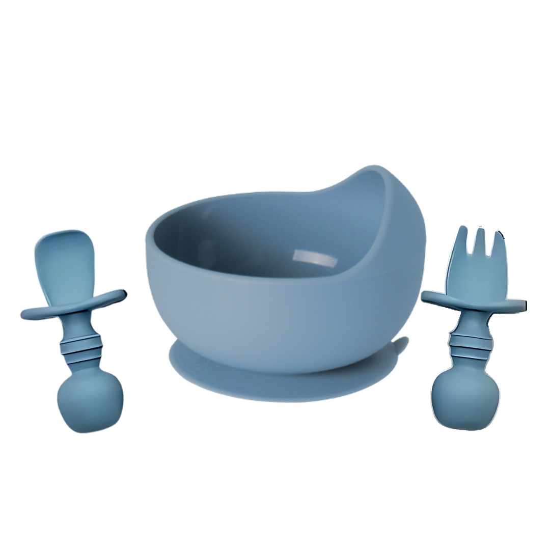 Silicone bowl and spoon set - Meduim - The Teething Co