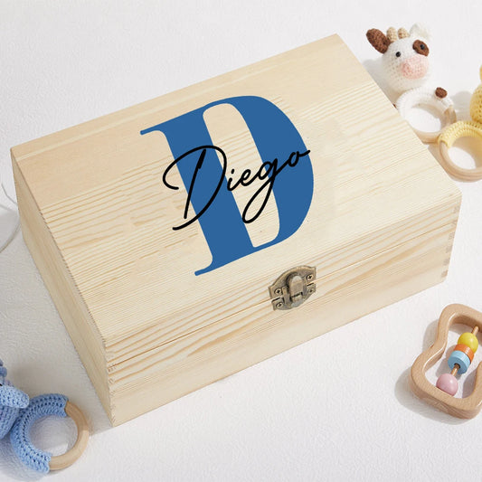 Personalized Keepsake box with initial and name