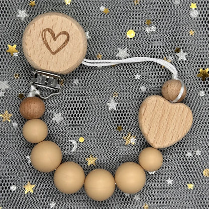 Personalized Heart Pacifier Chain